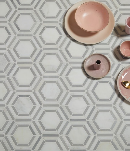 Ca Pietra Florence Hexagon Marble Mosaic